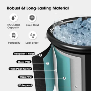 Portable Ice Bath Tub XL 105 Gallon with Cover