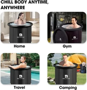Portable Ice Bath Tub XL 105 Gallon with Cover