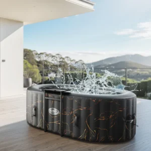 2 Person Oval Inflatable Hot Tub with LED & 100 Jets