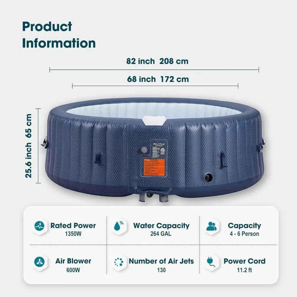 relxtime round hot tub