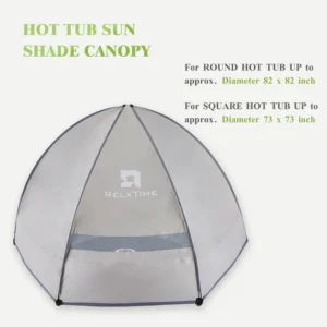 Outdoor Hot Tub Canopy With Windproof Sun Shade Covers