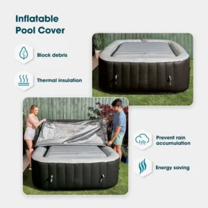 2–4 Person Square Hot Tub Cover and Mat Complete Outdoors