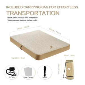 Natural Series Inflatable Air Bed Mattress for Outdoor Camping Use